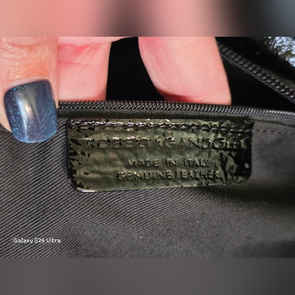 Roberta Gandolfi Animal Zebra Calf Hair/ Patent Leather Shoulder Bag EUC w Charm - Picture 16 of 17